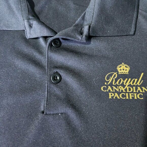 Nike Golf Polo Shirt Mens Large Royal Canadian Pacific Logo Tour Performance - Picture 6 of 8